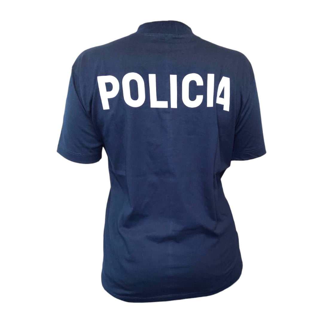 Remera Algodón Peinado Estampado Policía Reflectivo - Imagen 5