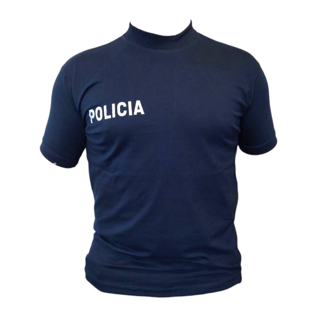 Remera Algodón Peinado Estampado Policía Reflectivo - Imagen 7