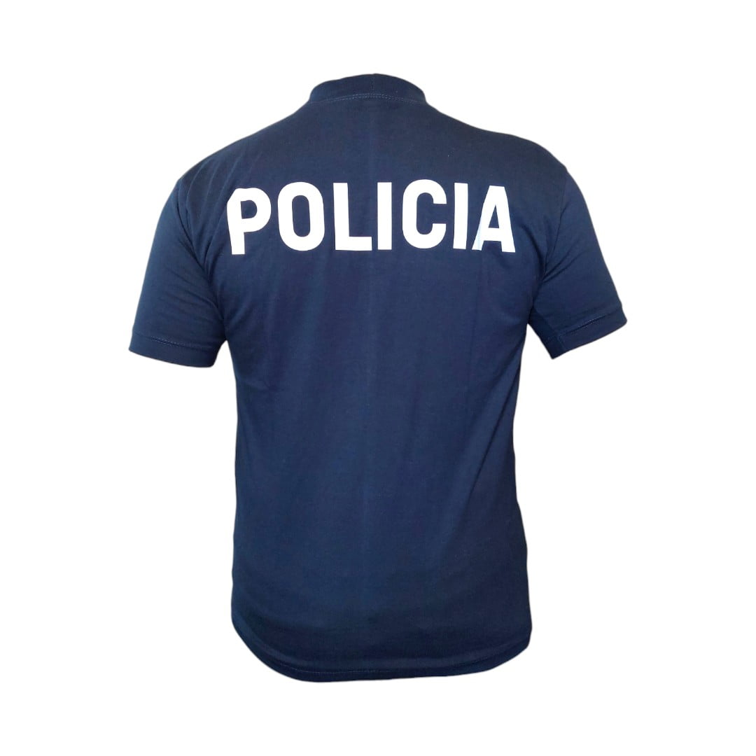 Remera Algodón Peinado Estampado Policía Reflectivo - Imagen 9