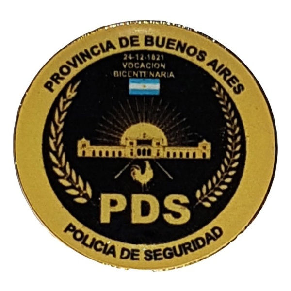 Distintivo Metálico Pin Policía De Seguridad Bicentenario