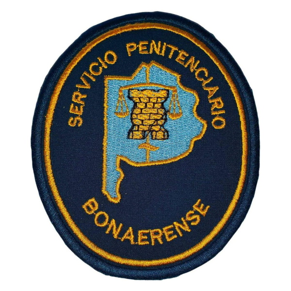 Escudo Bordado Servicio Penitenciario Bonaerense 1 Linea Dor - Imagen 2