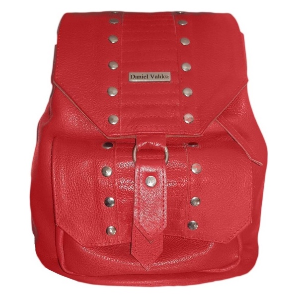 Cartera De Cuero Estilo Mochila Con Tachas Valdez - Imagen 7