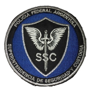 Escudo Bordado Pfa Superintendencia De Seguridad Y Custodia