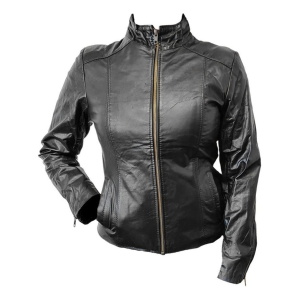 Campera De Cuero Modelo Clásico Estilo Saco Para Mujer