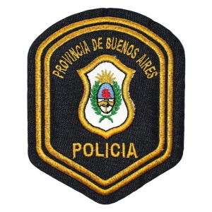 Escudo Bordado Policía Provincia Buenos Aires Parche Dorado