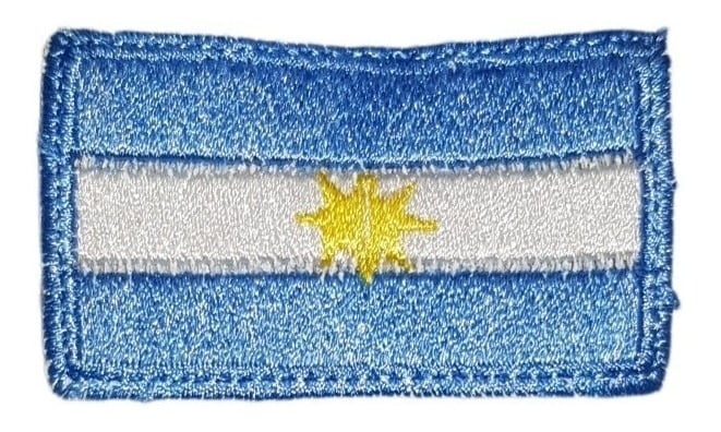 Bandera Bordada Argentina Parche Escudo Chica