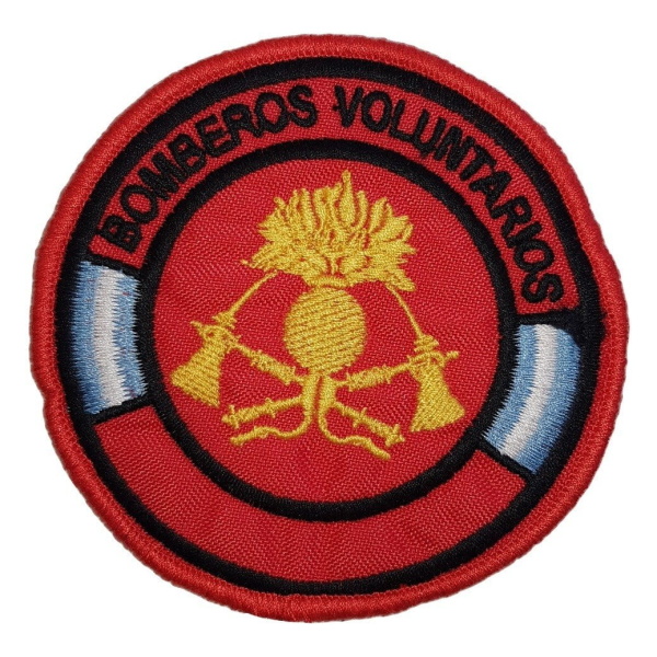 Escudo Bordado Bomberos Voluntarios Parche Brazo