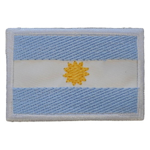 Bandera Bordada Argentina Parche Escudo Mediano