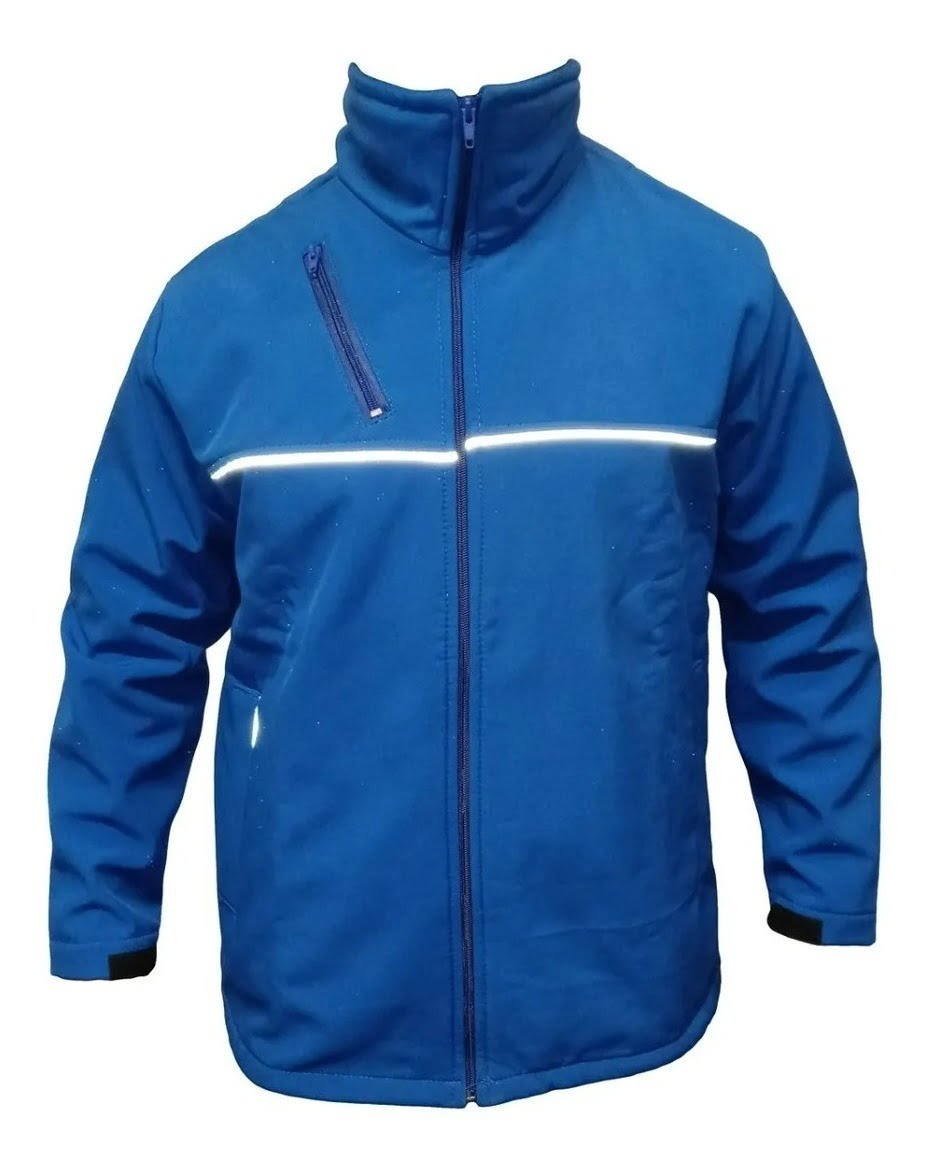 Campera Softshell Impermeable Azul Francia
