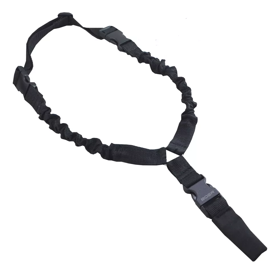 Correa Táctica 1 Punto Bungee Premium Negra - Arma Larga - Imagen 4