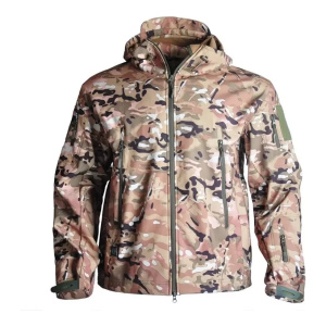 Campera Táctica De Softshell Impermeable Rompevientos Multicam