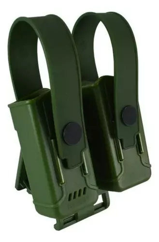Porta Cargador Doble Táctico Universal De Polímero Con Tapa - Imagen 13