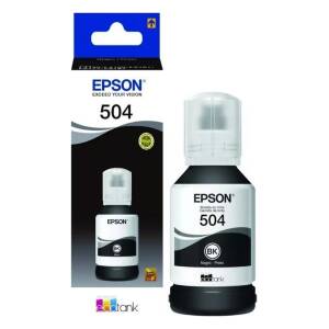 Botella De Tinta Epson 504 Negra
