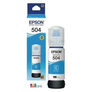 Botella De Tinta Epson 504 Cian