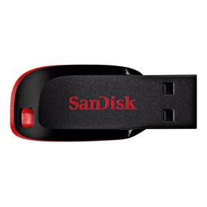 Pen Drive Sandisk Cruzer Blade 64gb Usb 2.0 Tipo A Negro