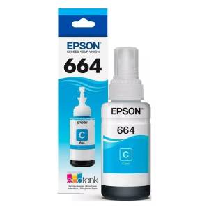 Botella De Tinta Epson 664 Cian