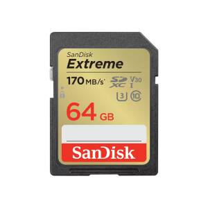 Tarjeta Sdhc Sandisk Extreme 64gb Uhs-i U3 V30 170mb/s 4k