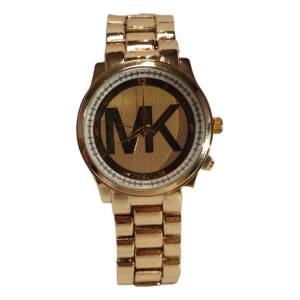 Reloj Pulsera Dorado Con Estética Urbana Mk – Brillo Y Estilo