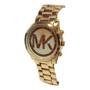 Reloj Pulsera Dorado Con Estética Urbana Mk – Brillo Y Estilo