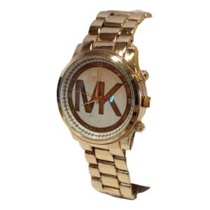 Reloj Pulsera Dorado Con Estética Urbana Mk – Brillo Y Estilo