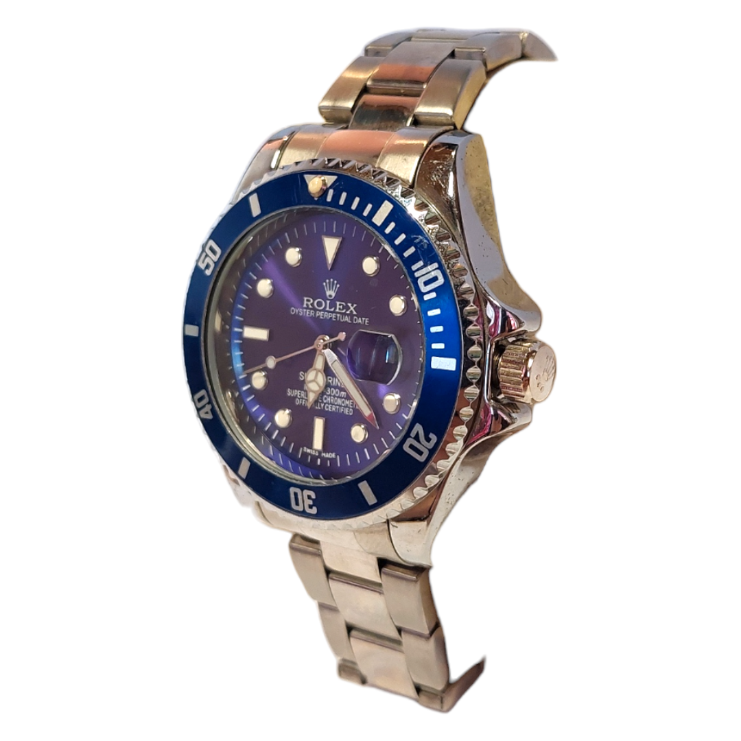 Reloj De Lujo Estilo Submariner Azul – Automático De Acero Inoxidable - Imagen 2
