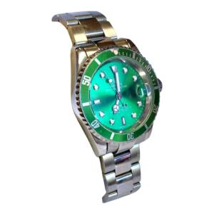 Reloj De Hombre Estilo Submariner Verde – Automático De Acero Inoxidable