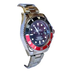 Reloj De Hombre Estilo Submariner Red & Black