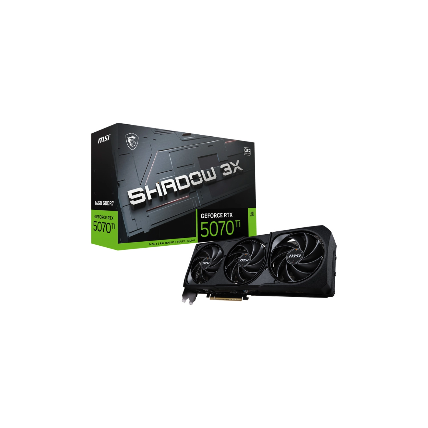 Placa Msi Geforce Rtx 5070 Ti 16g Shadow 3x Oc