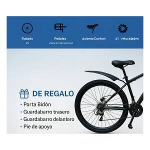 Bicicleta Lm2000 Rodado 29 Adultos 21 Velocidades Disco 2025