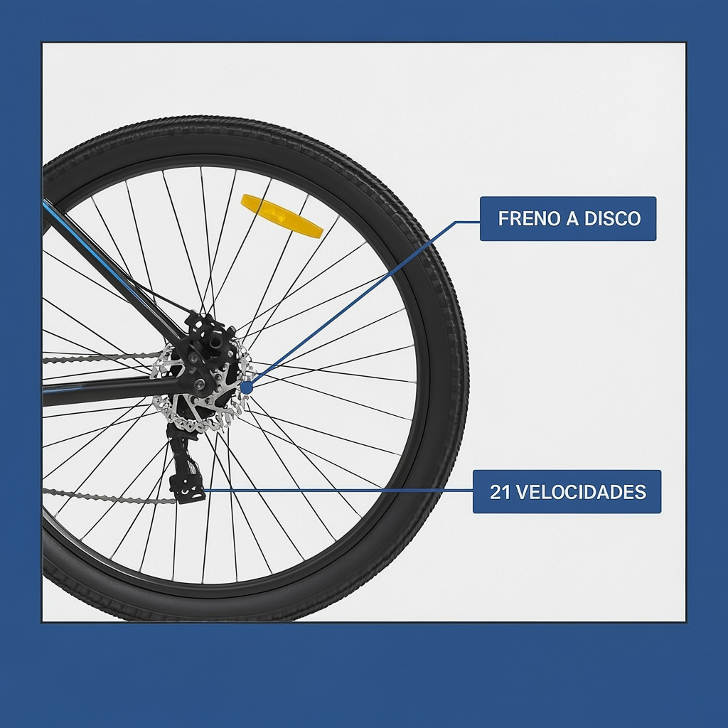 Bicicleta Lm2000 Rodado 29 Adultos 21 Velocidades Disco 2025 - Imagen 4