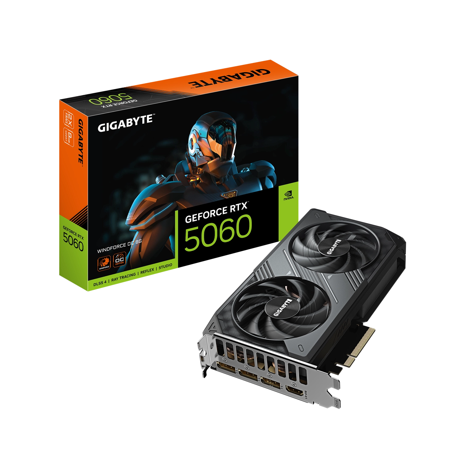 Placa De Video Gigabyte Geforce Rtx 5060 Windforce Oc 8g