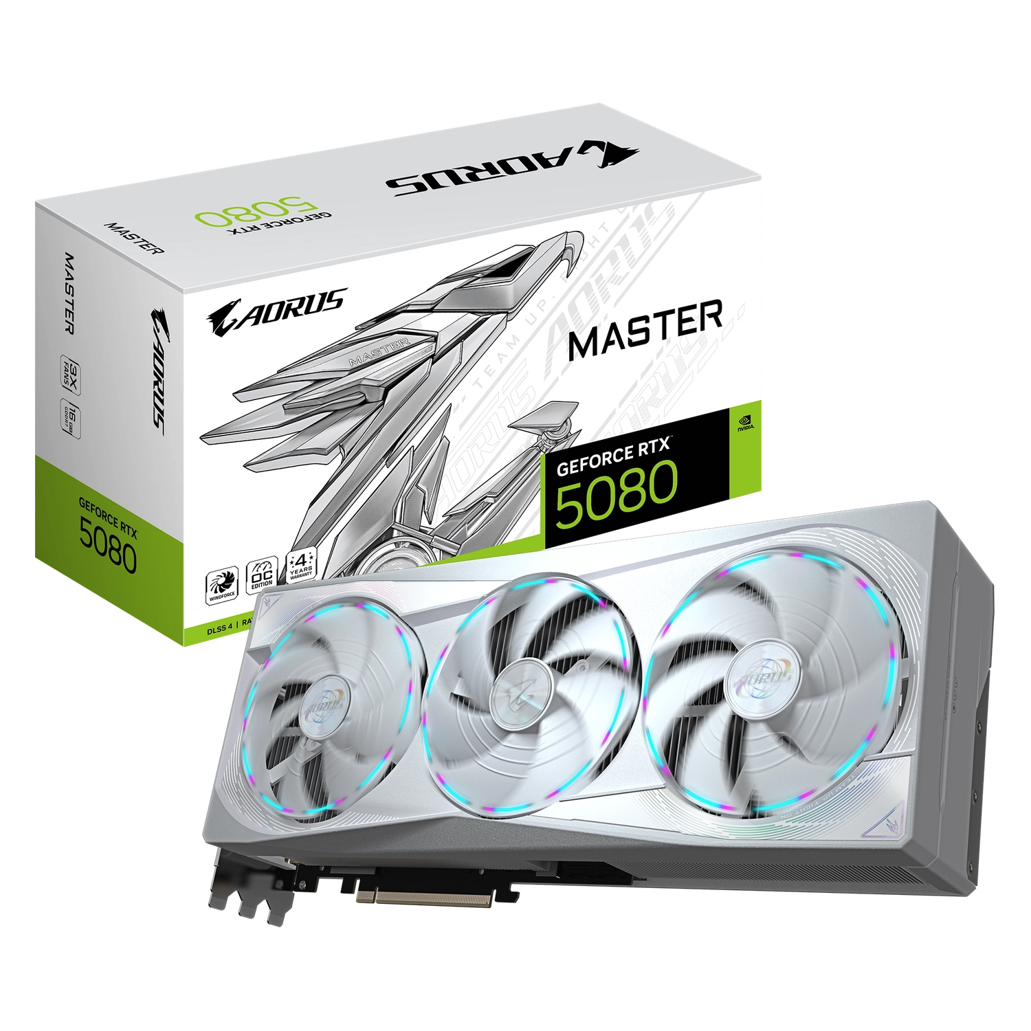 Placa De Video Aorus Geforce Rtx 5080 Master Ice 16g