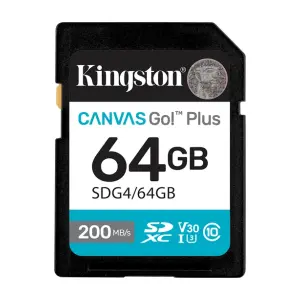 Tarjeta De Memoria Kingston Canvas Go Plus Gen4 Microsdxc 64gb Uhs-i U3 V30 200mb/s C/adaptador