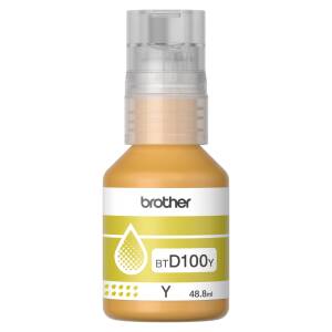 Botella De Tinta Brother Btd100 Color Amarilla