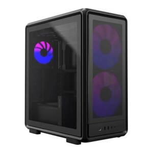 Gabinete Cooler Master Masterframe 500 Mesh 3 Fans Argb Aluminio Modular Mid Tower Vidrio Templado Black S/fuente