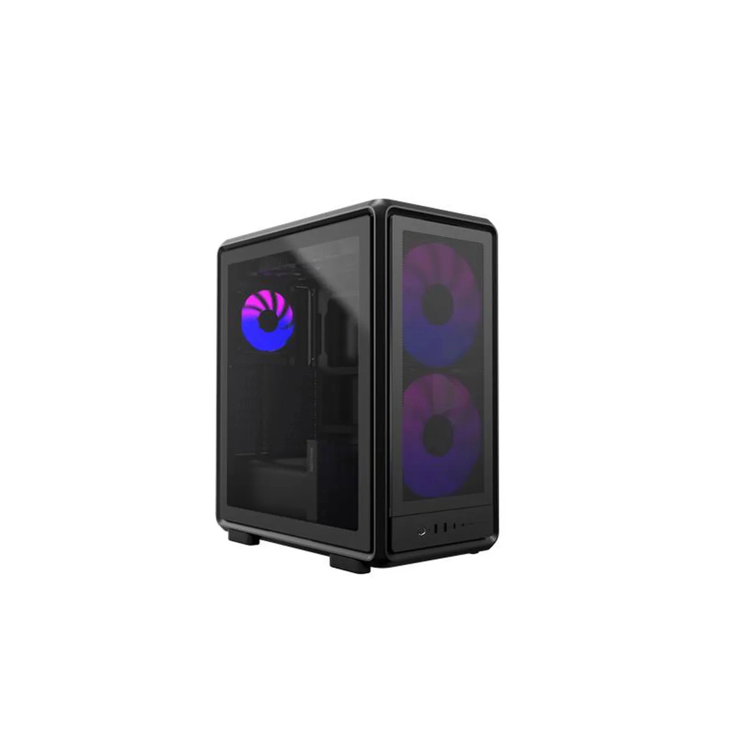 Gabinete Cooler Master Masterframe 500 Mesh 3 Fans Argb Aluminio Modular Mid Tower Vidrio Templado Black S/fuente