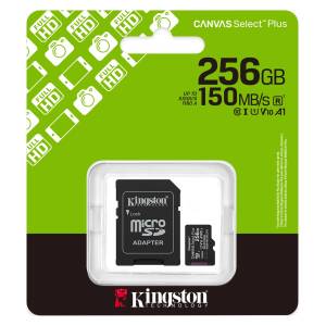 Tarjeta De Memoria Kingston Canvas Select Plus Microsdxc 256gb Gen3 A1 150mb/s C/adaptador