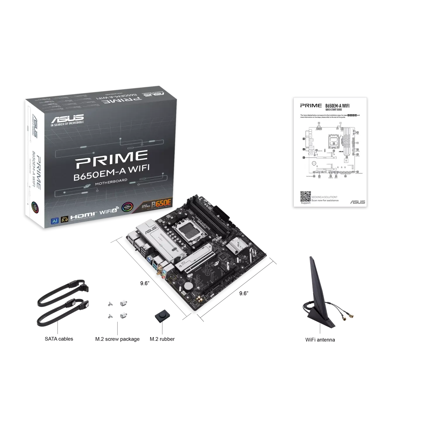 Motherboard Asus Prime B650em-a Wifi Am5 Ddr5