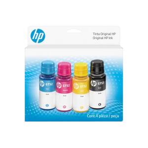 Botella De Tinta Hp Gt53/gt52 Negra Cian Magenta Amarilla Pack De 4