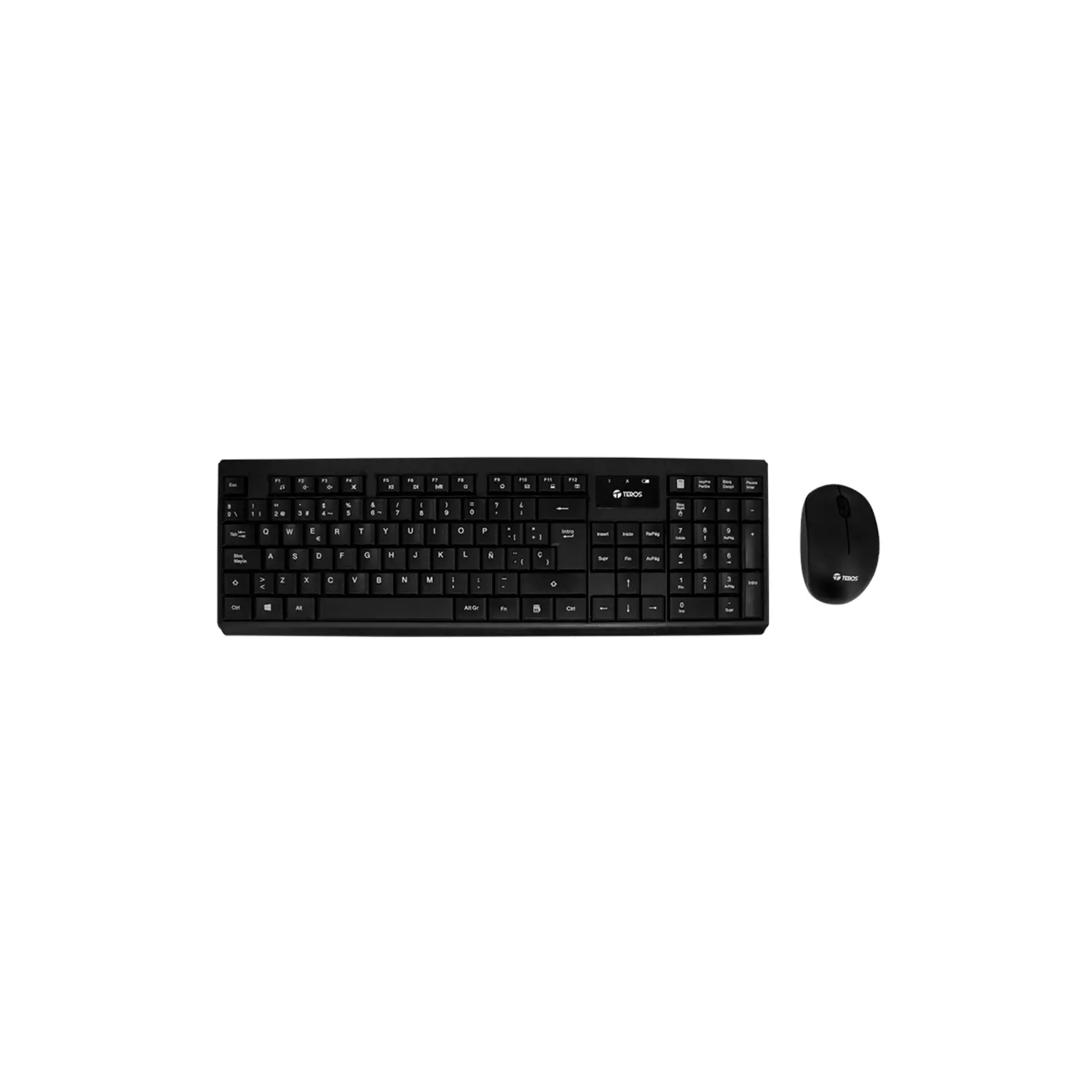 Combo Teclado Y Mouse Inalambrico Teros Te-4071n 2.4ghz Negro