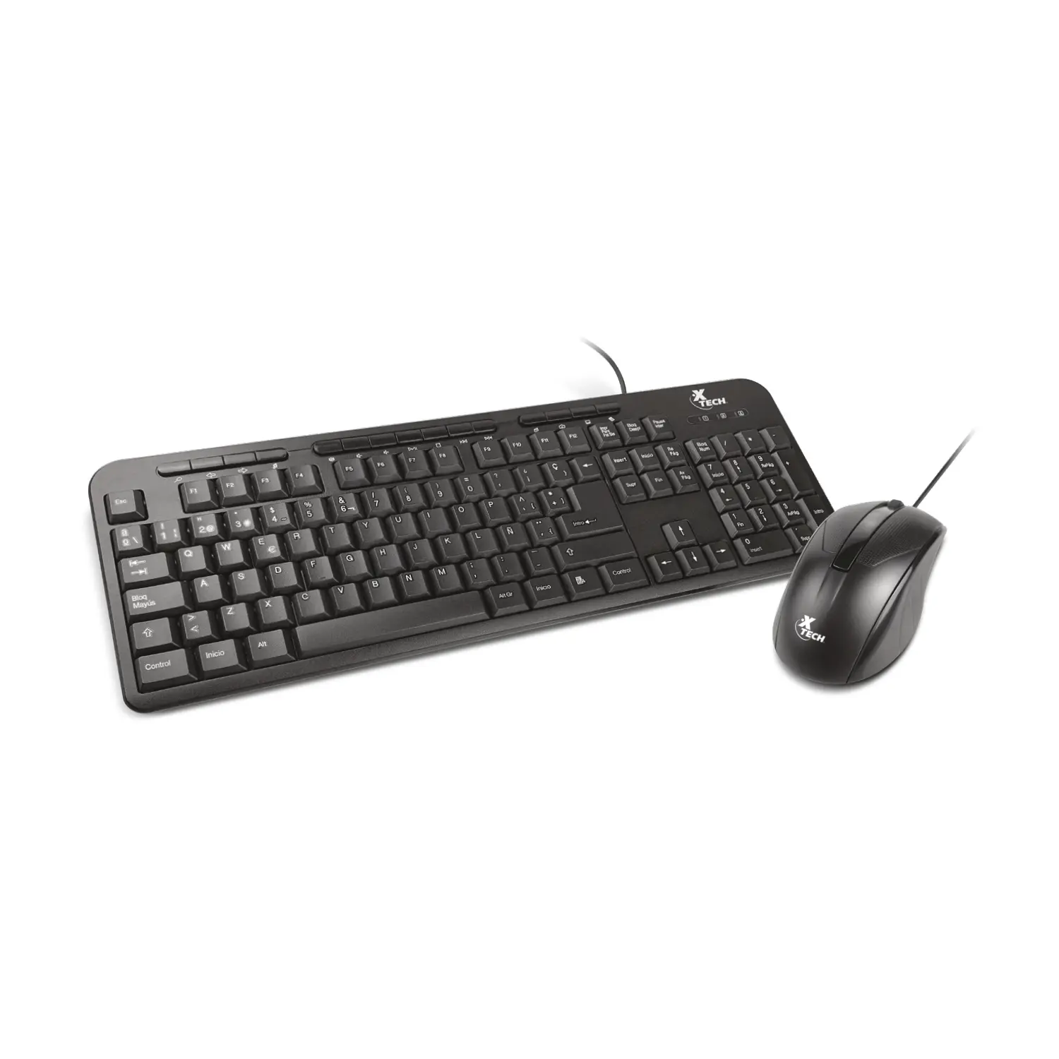 Teclado Y Mouse C/cable Xtech Xtk-301s Negro