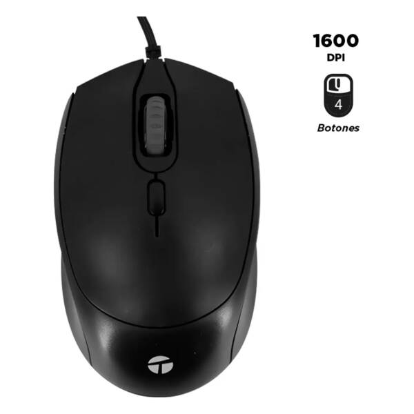 Mouse Teros Te-1222s C/cable Black