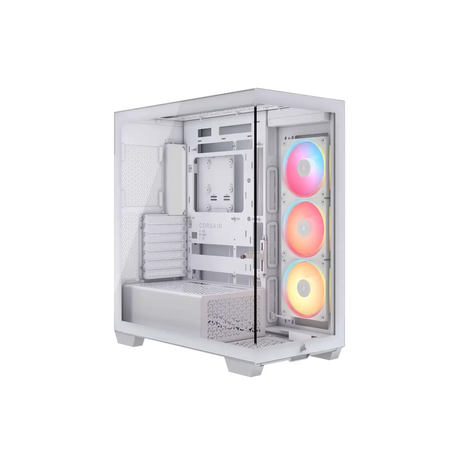 Gabinete Corsair 3500x Lx-r Rgb Icue Link Mid Tower Blanco