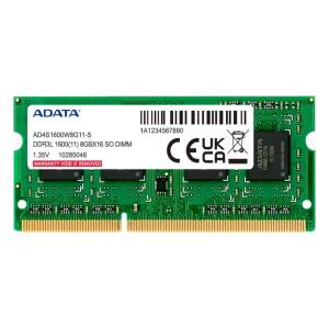 Memoria Ram Sodimm Adata 8gb Ddr3l 1600mhz Cl11 1.35v