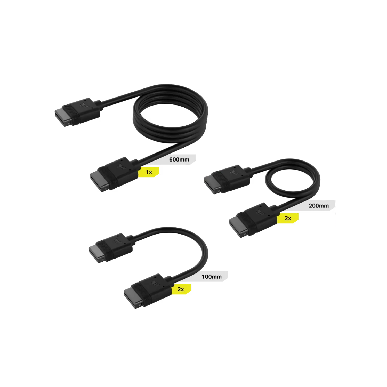 Cable Corsair Icue Link Kit X5 Conector Derecho Negro