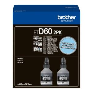 Botella De Tinta Brother Btd60 Negra Pack De 2