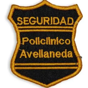Escudo Bordado Seguridad Clinica Avellaneda