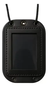 Porta Credencial De Cuero Collar