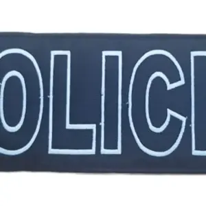 Badana Bordada Policía Parche Espalda Con Abrojo