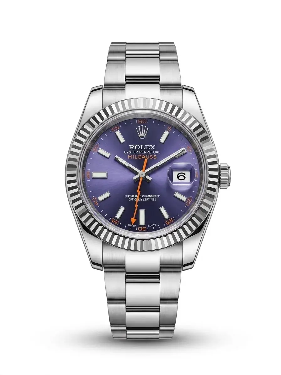Reloj Milgauss Estilo Ejecutivo Para Hombre – Esfera Violeta Con Toques Modernos